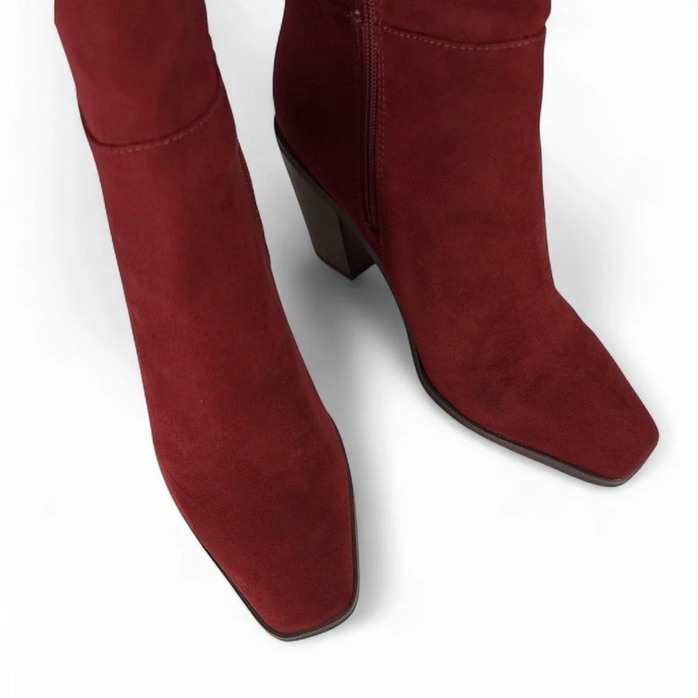Jessica‎ Simpson Ravyn Over The Knee Boots 12M Malbec Microsuede Heeled